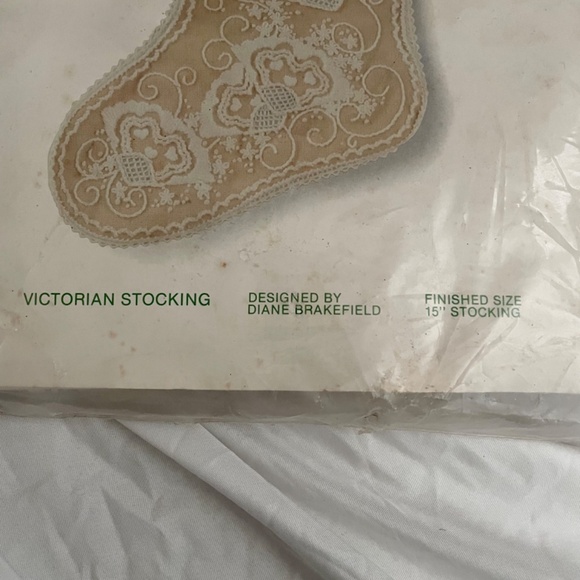 Vintage Sunset Stitchery Kit 2035 Christmas Victorian Stocking 15” New VTG - Picture 2 of 11